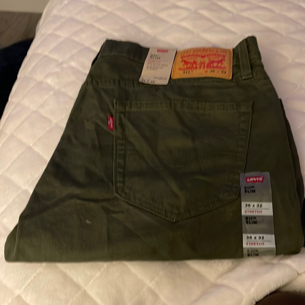 Levi stretch paint, soft jean material.